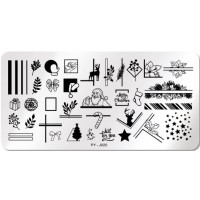Пластина для стемпинга новогодняя PY-J020
