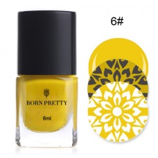 Лак для стемпинга Born Pretty 6 мл - Желтый