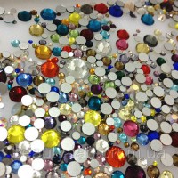 Стразы Swarovski цветные разных размеров, 1000 шт