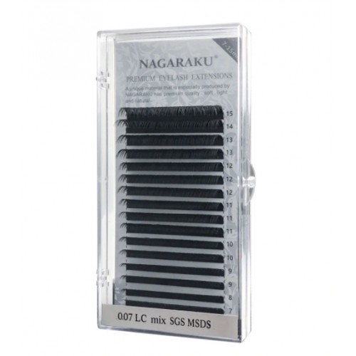 Ресницы Nagaraku Миксы на ленте изгиб LС, толщина 0.07
