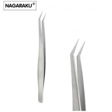Пинцет для объемного наращивания ресниц Nagaraku, изогнутый