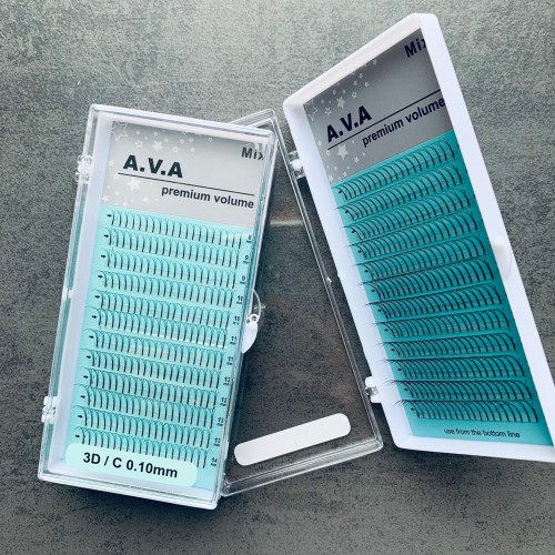 3 D ресницы A.V.A изгиб С, толщина 0.10, Миксы