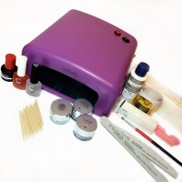 Стартовый набор для наращивания ногтей с УФ-лампой 36W Runail и гелем Cosmo